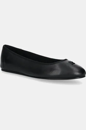 Tommy Hilfiger Baleriny skórzane TH HARDWARE LEATHER BALLERINA kolor FW0FW08654