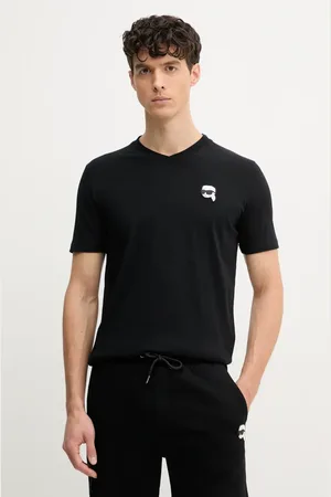 Karl Lagerfeld T-shirt bawełniany męski kolor gładki 552224.755021