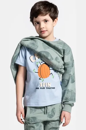 COCCODRILLO T-shirt dziecięcy kolor z nadrukiem SAGE TIME BOY KIDS