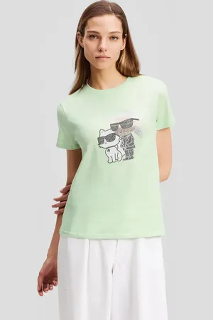 Karl Lagerfeld T-shirt bawełniany damski kolor A1W17131