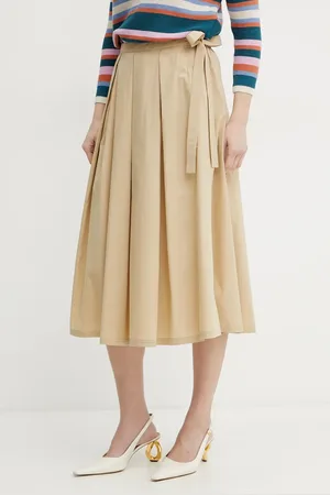 Max Mara Spódnica bawełniana kolor midi rozkloszowana 2515101032600