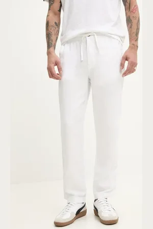 Superdry Spodnie lniane męskie kolor proste M7011318A-01C