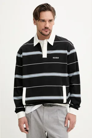HUGO BOSS Longsleeve bawełniany kolor wzorzysty 50534676
