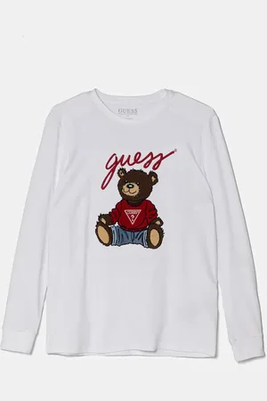 Guess Longsleeve bawełniany dziecięcy kolor z aplikacją L5RI32 K8HM4