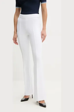 Guess Spodnie EVELINA damskie kolor dzwony high waist W4YB01 KCBO2