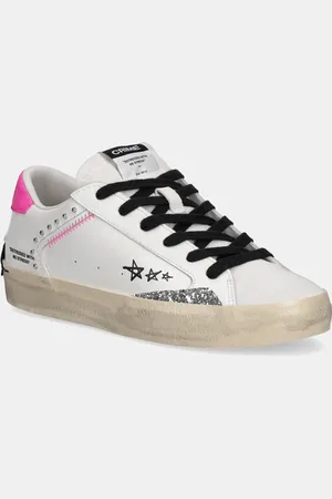 Crime london Sneakersy skórzane DISTRESSED damskie kolor 20005PP7