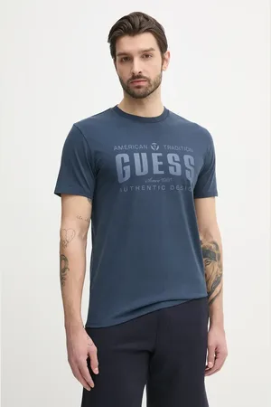 Guess T-shirt bawełniany męski kolor z nadrukiem M5GI27 KBW41