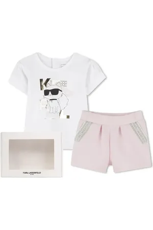 Karl Lagerfeld Komplet bawełniany niemowlęcy kolor Z30513