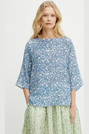 Max Mara Bluzka jedwabna damska kolor wzorzysta 2515111102600