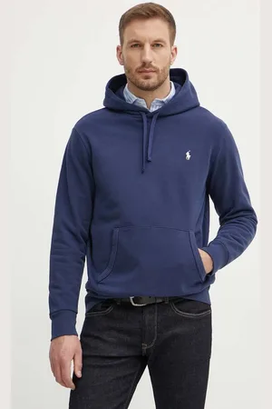 Ralph Lauren Bluza bawełniana męska kolor z kapturem gładka 710916690