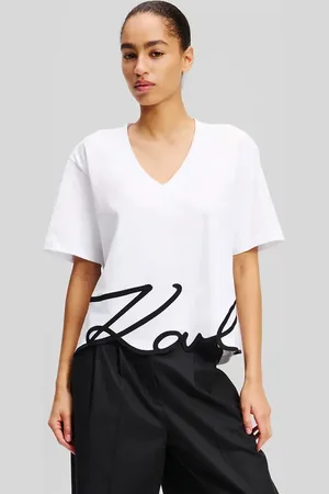 Karl Lagerfeld T-shirt bawełniany damski kolor A2W17104
