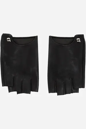 Karl Lagerfeld Mitenki skórzane damskie kolor A2W33064