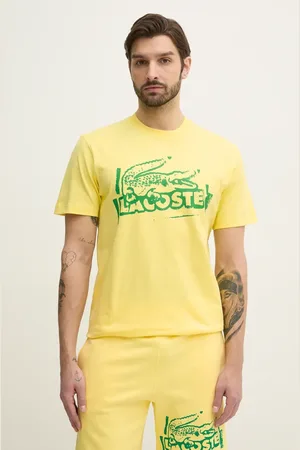 Lacoste T-shirt bawełniany męski kolor z nadrukiem TH0284
