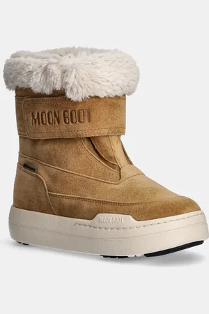 Moon Boot śniegowce dziecięce JR PARK STRAP BOOT SUEDE kolor 80D3440040