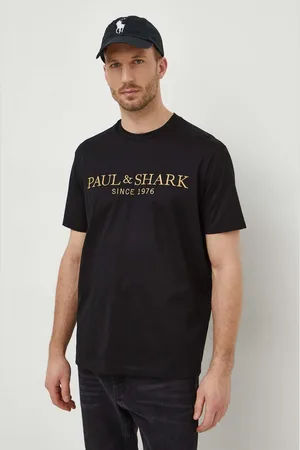 Paul & Shark T-shirt bawełniany męski kolor z aplikacją 24411020