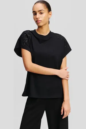 Karl Lagerfeld T-shirt bawełniany damski kolor A2W17060
