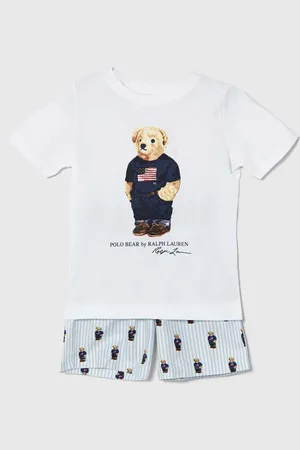 Ralph Lauren Piżama bawełniana dziecięca kolor wzorzysta