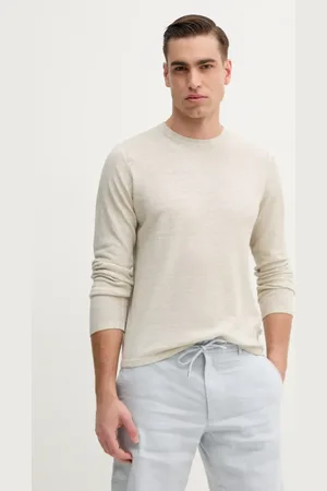 Michael Kors Sweter lniany męski kolor lekki CS560FW687