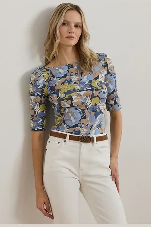 Ralph Lauren Bluzka bawełniana damskie kolor wzorzysta 200963890