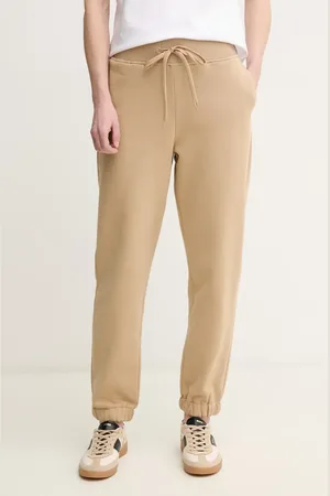 Max Mara Spodnie dresowe bawełniane damskie kolor gładkie 2515781031600