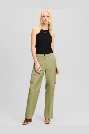 Karl Lagerfeld Spodnie damskie kolor proste medium waist A2W10028