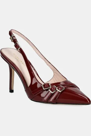 Guess Szpilki skórzane SLING BACK BUCKLE S kolor 5GGZ31 7231A