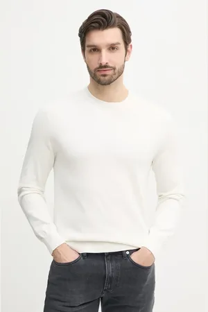 Calvin Klein Sweter bawełniany męski kolor lekki LV040BM343