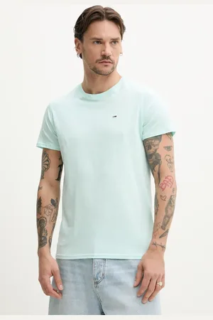Tommy Hilfiger T-shirt bawełniany męski kolor gładki DM0DM04411