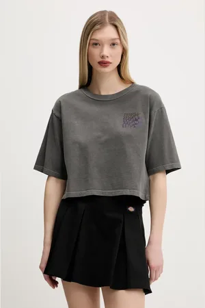 Vans T-shirt bawełniany damski kolor VN000M7ABLK1