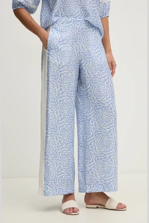 Mos Mosh Spodnie damskie kolor szerokie high waist 169860