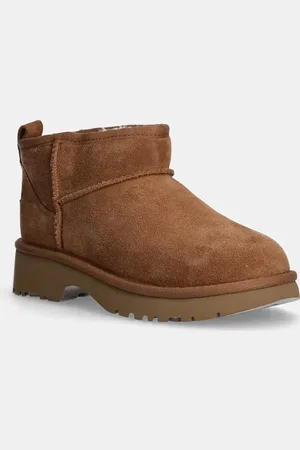 UGG śniegowce zamszowe dziecięce KIDS CLASSIC ULTRA MINI NEW HEIGHTS kolor 1157732K