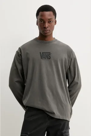 Vans Longsleeve bawełniany kolor z nadrukiem VN000M2ZBLK1