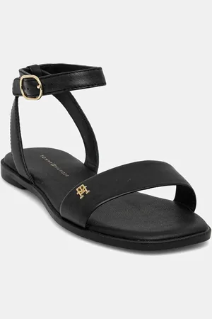 Tommy Hilfiger Sandały skórzane ANKLE STRAP LEATHER SANDAL damskie kolor FW0FW08422