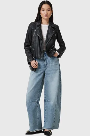 AllSaints Jeansy JETT BARREL damskie high waist W042EC