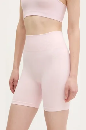 P.E Nation Szorty treningowe Restore Seamless kolor beżowy gładkie high waist 243S296