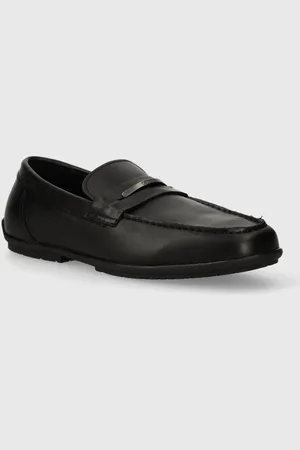 Calvin Klein Mokasyny skórzane DRIVING SHOE METAL BAR męskie kolor HM0HM01473