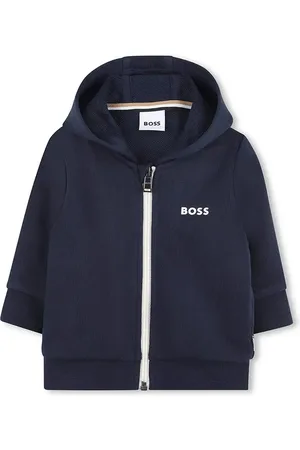 HUGO BOSS Bluza niemowlęca kolor z kapturem gładka J52095