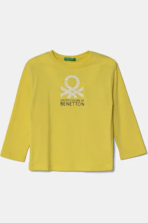 Benetton Longsleeve bawełniany dziecięcy kolor 3I1XG10HS