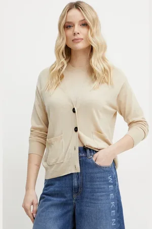 Max Mara Kardigan wełniany damski kolor lekki 2515381011600