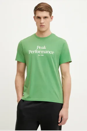 Peak Performance T-shirt bawełniany męski kolor z nadrukiem
