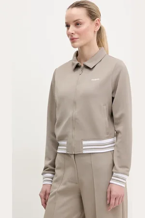 Guess Bluza AMARYLLIS damska kolor brązowy gładka V5GQ03 KCYF2