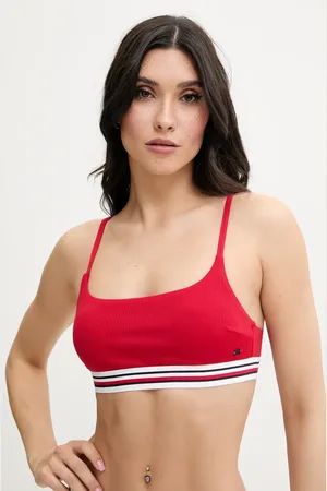 Tommy Hilfiger Biustonosz kąpielowy kolor lekko usztywniona miseczka UW0UW05806
