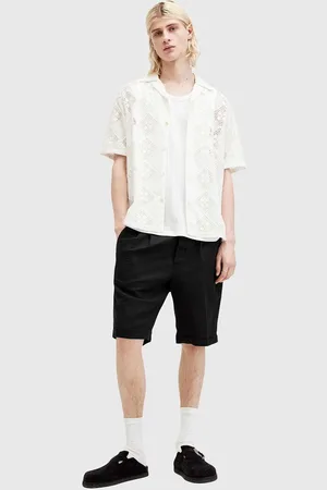 AllSaints Szorty lniane ORA TALLIS kolor M013TA