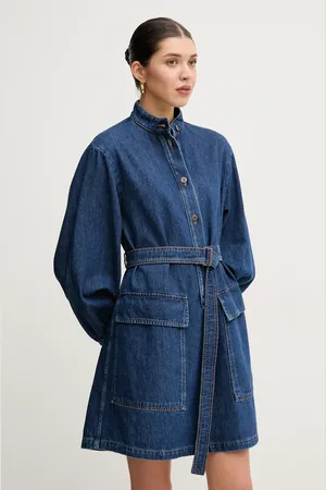 Max Mara Sukienka jeansowa kolor mini rozkloszowana 2515221021600
