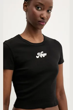 HUGO BOSS T-shirt bawełniany damski kolor 50539132