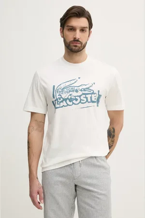 Lacoste T-shirt bawełniany męski kolor z nadrukiem TH0284