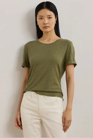 Ralph Lauren T-shirt lniany damski kolor 200963871