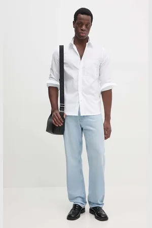 Calvin Klein Koszula bawełniana męska kolor regular z kołnierzykiem klasycznym J30J326182