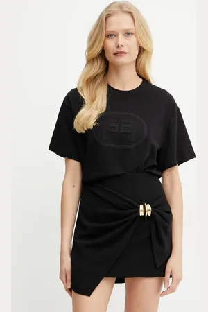 Elisabetta Franchi T-shirt bawełniany damski kolor MA60N51E2