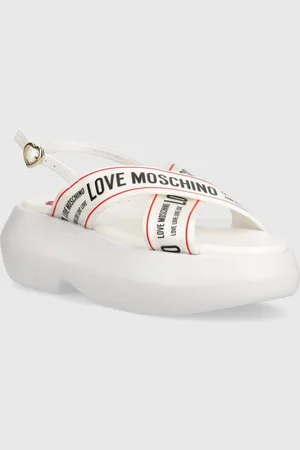 Moschino Sandały damskie kolor na platformie JA16257I0IIX610A